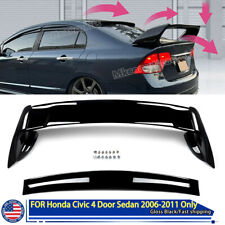 Fits 06-11 Honda Civic Sedan Mugen Style Rear Trunk Spoiler Wing Painted  4Pcs picture