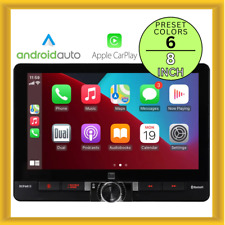 Dual 8 Inch Single DIN Media Receiver w/ Wireless Apple CarPlay and Android Auto picture