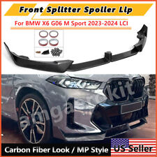 For 2024-25 BMW X6 G06 LCI Carbon Look MP Style Front Body Lip Spoiler Splitter picture