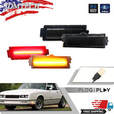 4X LED Side Marker Light Smoked Lens Front Rear For 1981-88 Chevy Monte Carlo SS picture