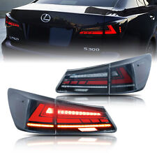 LED Black Tail Lights For Lexus IS250 IS350 ISF 2006-2013 Sequential Rear Lamps picture