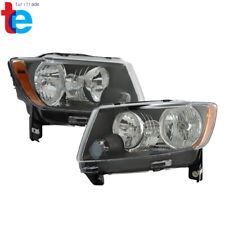 For 2011-2017 Compass 2011-2013 Jeep Grand Cherokee Halogen Black Headlights picture