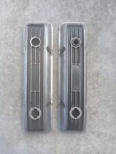 Vintage Small Block SB Chevy Aluminum Valve Covers 5 Finned  picture