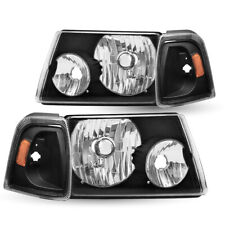 FOR 2001-2011 FORD RANGER BLACK HOUSING AMBER CORNER HEADLIGHTS LAMPS ASSEMBLY  picture