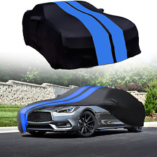 Blue/Black Indoor Car Cover Stain Stretch Dustproof For INFINITI  Q60s picture