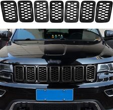 7pcs Honeycomb Mesh Front Grill Inserts Kits For 2017-2021 Jeep Grand Cherokee picture