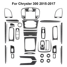 43Pcs For 2015-2022 Chrysler 300 Carbon Fiber Full Interior Kit Cover Trim picture