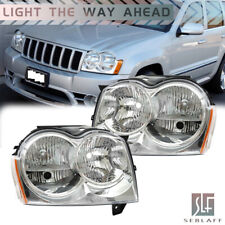For 2005-2007 Jeep Grand Cherokee Headlights Headlamps Halogen Left+Right Side picture