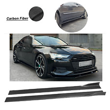 For Audi Quattro Side Skirt Extension Lip Body Kits Carbon Fiber Painted Carbon picture