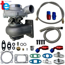 GT30 GT3037 GT3076 Turbo charger 500HP 0.82 A/R + Oil Drain Return FEED Line kit picture