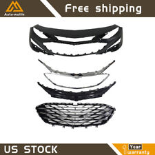 Front Bumper Upper+Lower Grill+Front Bumper Cover For 2019-2020 Chevrolet Malibu picture