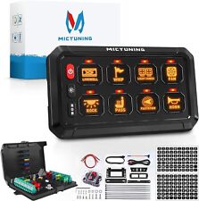 MICTUNING RGB 8 Gang Switch Panel Dimmable LED Light Bar Relay System Marine Boa picture