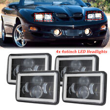 For Pontiac Trans Am 1998-2002 4PCS 4X6''inch LED Headlights Hi/Lo Beam DRL picture