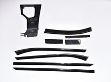 BMW E39 Black Piano Interior Trim Set High Polished OEM Door Dashboard Covers picture
