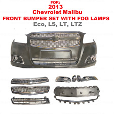 FITS 2013 CHEVROLET MALIBU FRONT BUMPER COVER SET COMPLETE WITH FOG LIGHTS picture