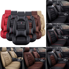 Universal Leather Car Seat Cover Full Set Scratches Resistant Cushion Protector picture