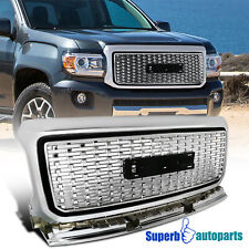 Fits 2015-2018 GMC Canyon Front Bumper Hood Grille Silver Coated Grill Pickup picture