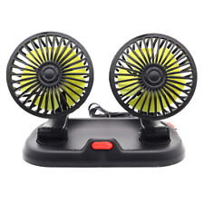 Electric Fan Dual Head Car Cooling Fan360°Rotation Auto Cooling Air Vehicle Fan picture