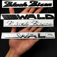 NEW 2 Metal 3D Chrome/Black Bison Wald Style Car Rear Emblem Badge Decal Sticker picture
