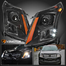 Black Fits 2010-2016 Cadillac SRX Halogen Projector Headlights Lamps Left+Right picture