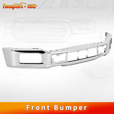 Chrome Steel Bumper Face Bar for 2018 2019 2020 Ford F-150 w/ Fog Light Hole picture