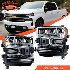 Pair LH+RH LED Headlights Headlamps For 2019 2020 2021 Chevrolet Silverado 1500 picture