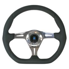 NARDI Steering Wheel Kallista Black Perforated Leather Polished Spokes 350mm picture