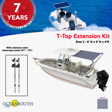 Oceansouth T-Top Extension Kit, Boat Stern Shade - Extends up to 6' x 5'  Gray picture