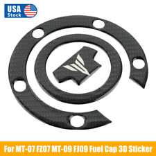 1Pc Real Carbon Fiber For MT-07 FZ07 MT-09 FJ09 Gas Cover 3D Decal Fuel Tank Pad picture