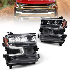 2P For 2019-2021 Chevy Silverado 1500 w/ Halogen Signal LED Headlights Headlamp picture