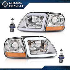 Clear LED Tube Headlights & Corner Parking Lights Fit For 97-04 F150 Expedition picture
