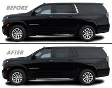 Chrome Delete Blackout Overlay for 2021-23 Chevy Suburban Window Trim picture