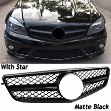 Matte Black Front Grille For Mercedes Benz W204 C350 C300 C250 2008-2014 W/Star picture