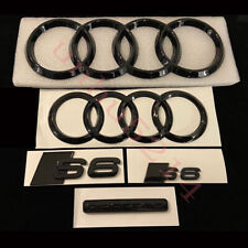 Audi S6 Full Gloss Black Badges Package OEM 5pc Exclusive Pack For Audi S6 C7 C8 picture
