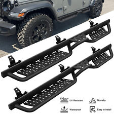 Drop Step Bars For 2018-2024 Jeep Wrangler JL 4 Door Running Boards Black BDK-Y picture