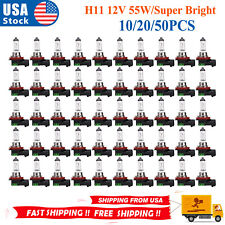 1-50PC H11 12V 55W/Super Bright Ultra White Fog Halogen Bulb Car Head Light Lamp picture