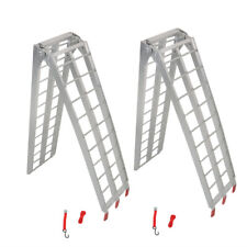 For Motorcycle ATV 1500lbs Capacity 7.5' 2x Aluminum Folding Loading Ramps Kit picture