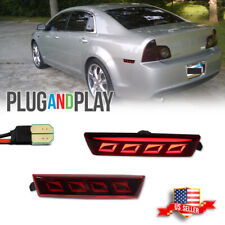 2PC Red Lens Red LED Rear Side Marker Light Lamps Set For 2008-2012 Chevy Malibu picture
