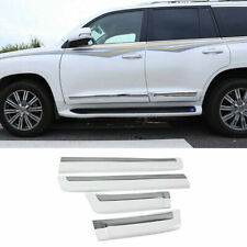 For Land Cruiser LC200 2008-2021 abs white Door Body Molding Trim W/ Chrome 4pcs picture