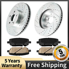 For Pontiac Vibe 2003-2008 Toyota Corolla Front Drilled Disc Rotors + Brake Pads picture
