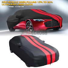 For Aston Martin Rapide BLACK/RED Satin Stretch Indoor Tailored Car Cover picture