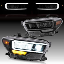 For 2016-2023 Toyota Tacoma LED DRL Reflector Headlights VLAND Front Lamps LH+RH picture