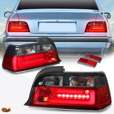 For 92-99 BMW E36 3-Series 2-Dr 3D LED Bar Tail Light Rear Brake Lamp Smoked/Red picture