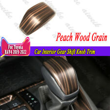 Fit For Toyota RAV4 2019-2024 Peach Wood Grain Car Interior Gear Shift Knob Trim picture