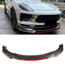 For Porsche Macan Universal Front Bumper Lip Spoiler Splitter Carbon Fiber Red picture