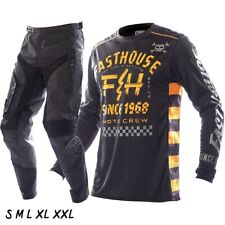 2023 Fasthouse Offroad Black/Amber Jersey/Pants Combo Set Kit MX ATV Racing Gear picture