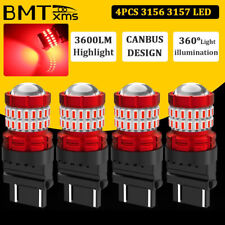 4x LED Brake Stop Tail Light Bulbs 3157 Red for Chevy Silverado 1500 1999-2013 picture