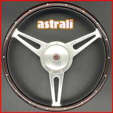 MGA 15 inch astrali Brooklands Classic Wood rim alloy and rivet Steering Wheel picture