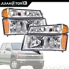 Clear Lens Chrome Housing Headlights Fit For 2004-2012 Chevy Colorado GMC Canyon picture
