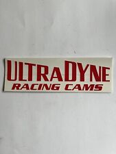 Original Vintage NOS Ultra Dyne Racing Cams Sticker ~3x9.75” (5J) picture